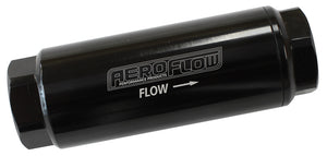 Aeroflow AF66-2042BLK-40 Aeroflow Pro Filter 40 Micron Black Female -8 ORB 1.25"x3.5"