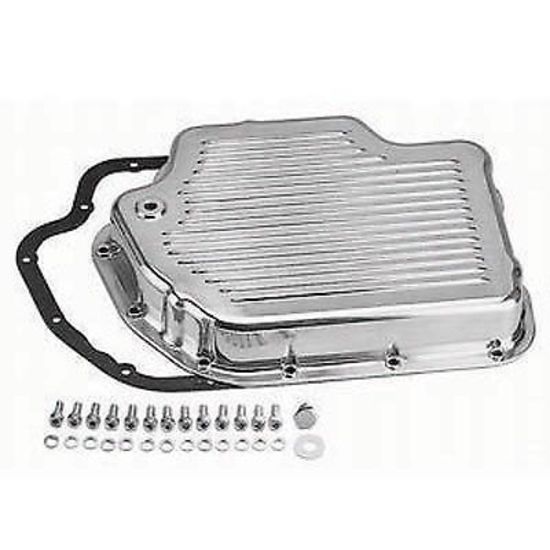 RPC RPCR8492 Polished Alloy Transmission Pan GM TH400 w/ Bolts & Gasket