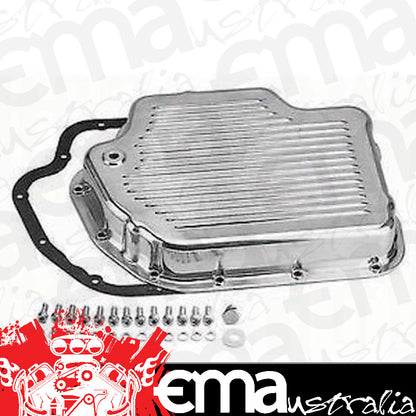 RPC RPCR8492 Polished Alloy Transmission Pan GM TH400 w/ Bolts & Gasket