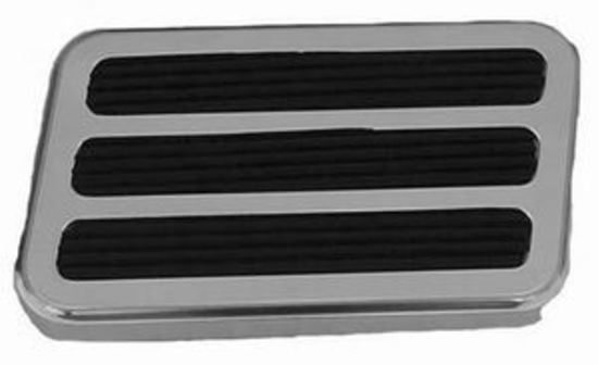 RPC RPCR8500POL Polished Aluminium Brake Pedal w/ Rubber Inserts Rectangular Design for Automatic Transmission