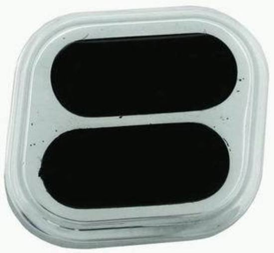 RPC RPCR8514 Polished Aluminium Dimmer Pedal Square w/ Rubber Insert