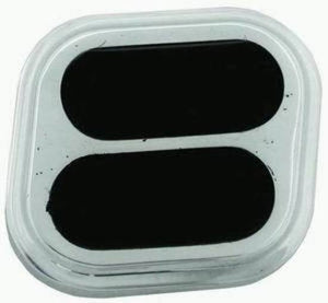 RPC RPCR8514 Polished Aluminium Dimmer Pedal Square w/ Rubber Insert