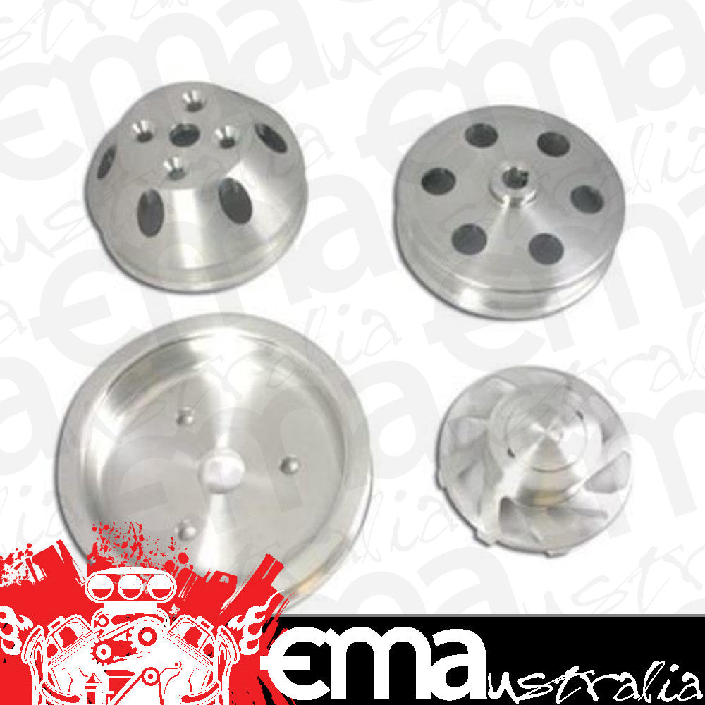 RPC RPCR8700POL Chevrolet Small Block Short Water Pump Serpentine Pulley Kit