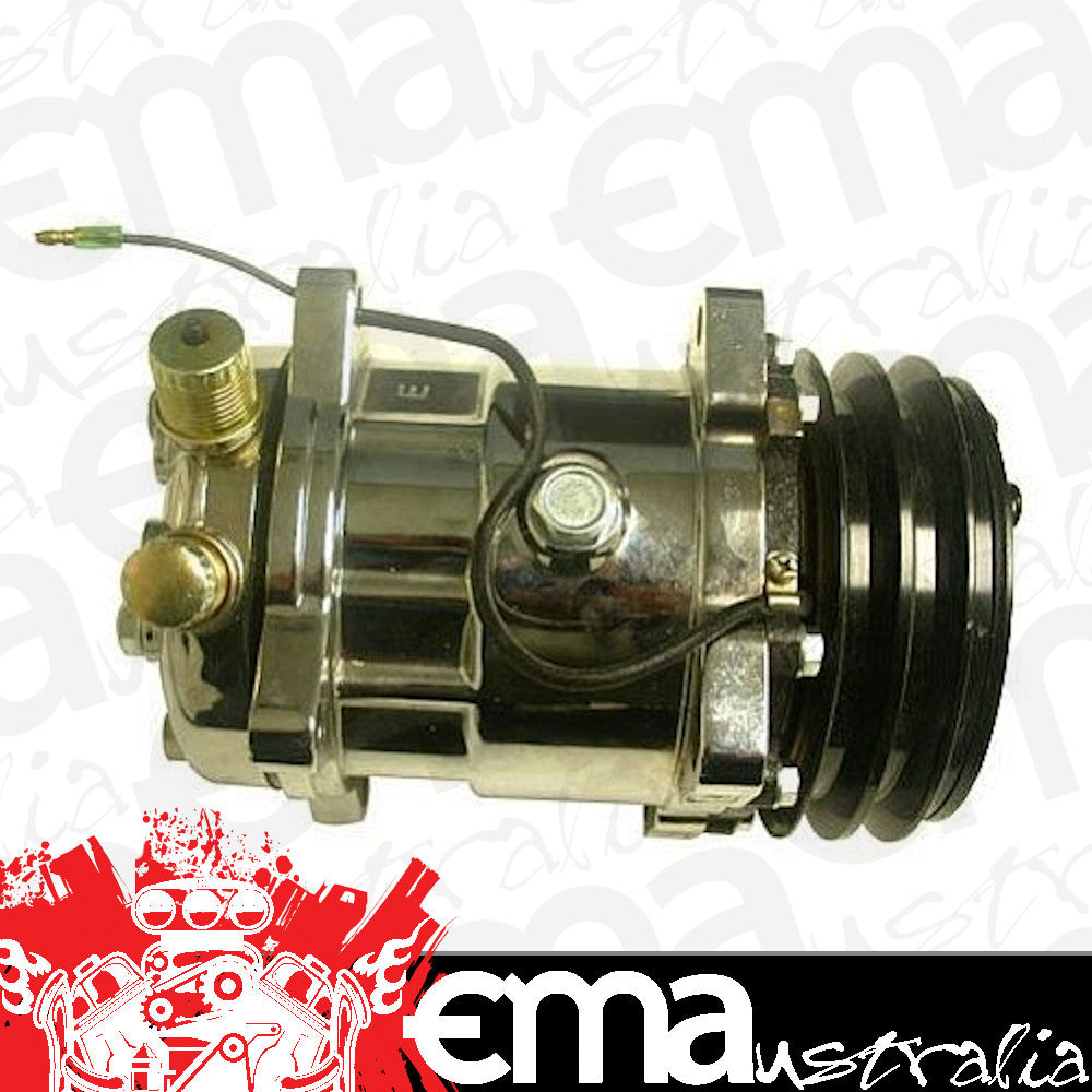 RPC RPCR8754 Sanden 508 12V Air Compressor Chrome V-Belt Style