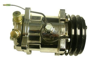 RPC RPCR8754 Sanden 508 12V Air Compressor Chrome V-Belt Style