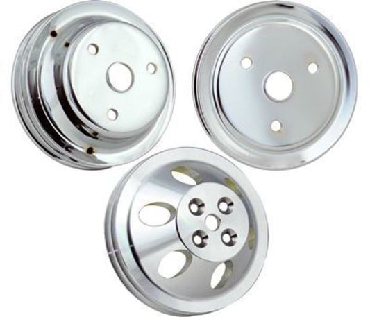 RPC RPCR8841 Pulley Crank 1-GroOve BB Chev Swp - Satin Al
