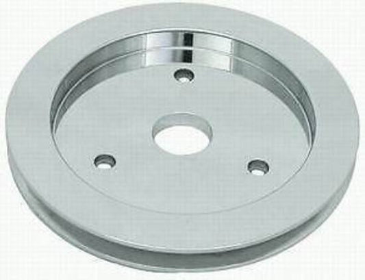 RPC RPCR8841POL Polished Alloy Single V Crankshaft Pulley Chev BB Short w/Pump