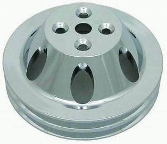 RPC RPCR8842POL Polished Alloy Double V Short Water Pump Pulley Chev BB 396-454