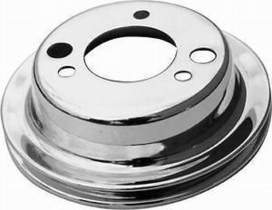 RPC RPCR8843POL Polished Alloy Twin V Crank Pulley Chev BB Short Water Pump