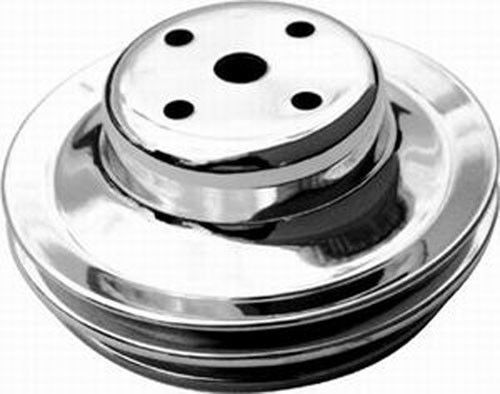 RPC RPCR8844POL Polished Alloy Double V Long Water Pump Pulley Chev BB 396-454