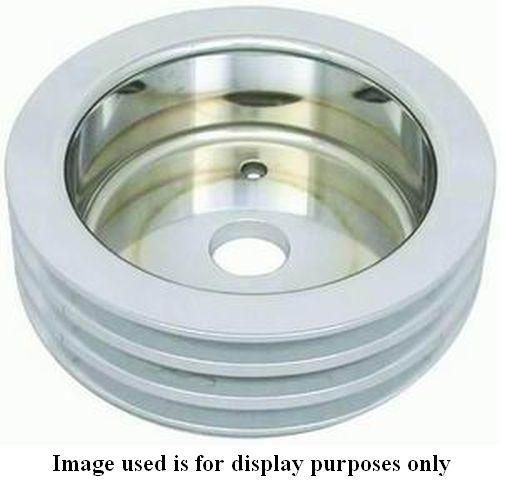 RPC RPCR8845POL Polished Alloy Triple V Crankshaft Pulley Chev BB V8 Long Pump