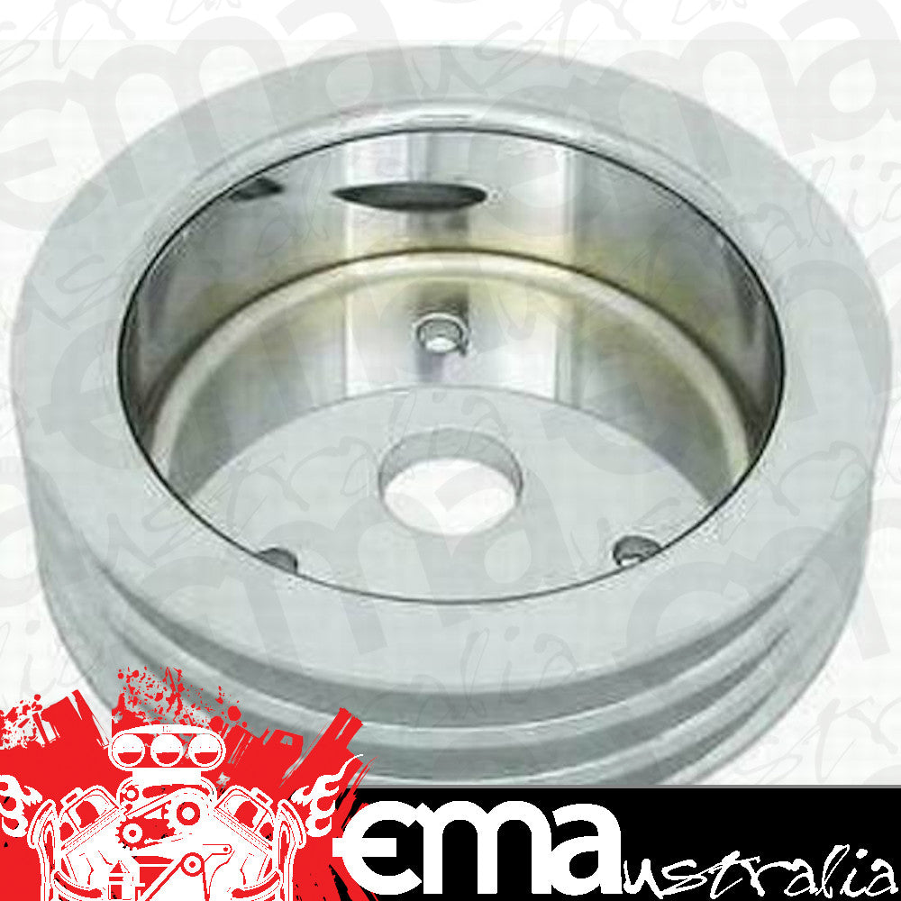 RPC RPCR8858POL Polished Alloy Triple V Crank Pulley Chev SB Short Water Pump