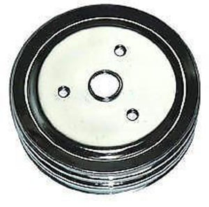 Racing Power Company (RPC) RPCR8963-4 RPC Chev SB Chrome Swp Triple GroOve Crank Pulley 8963
