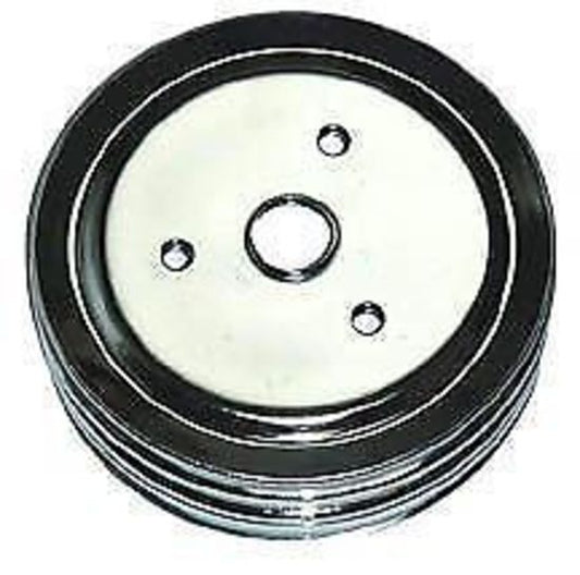 Racing Power Company (RPC) RPCR8963-4 RPC Chev SB Chrome Swp Triple GroOve Crank Pulley 8963