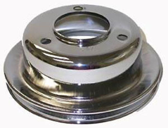 RPC RPCR8971 Chrome Single V Crank Pulley 6-5/8" Dia suit Ford SB 289Ci V8 65-66