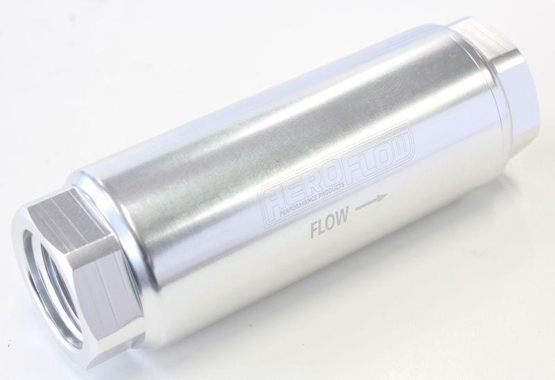 Aeroflow AF66-2042S Aeroflow Pro Filter 60 Micron Silver Female -8 ORB 1.25x3.5"