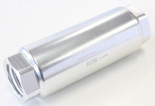 Aeroflow AF66-2042S Aeroflow Pro Filter 60 Micron Silver Female -8 ORB 1.25x3.5"