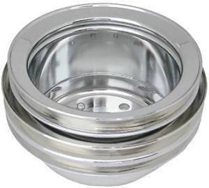 Ford Small Block 289ci V8 1965-66.Pulley Style: Crankshaf Triple V-Belt RPC Crankshaft Pulley GroOve Chrome suit 289 1965-66 Racing Power Company (RPC) RPCR8972