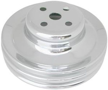 RPC | RPCR8975 | RPC Chrome Steel Double V Water Pump Upper Pulley 1965-66 Ford SB 289