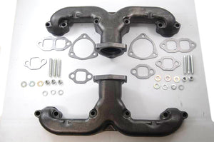 RPC RPCR900 Racing Power Company Rams Horn Exhaust Manifolds Small Block Chevrolet Raw Cast Iron (pair)