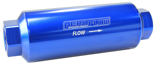 Aeroflow AF66-2043-10 Aeroflow Pro Filter 10 Micron Blue Female -12 ORB 2.4" x 7"