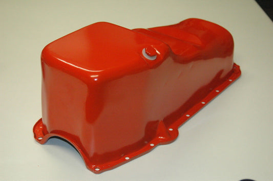 RPC RPCR9005P Stock Oil Pan Chev SB V8 283-350 1955-79 Orange Painted