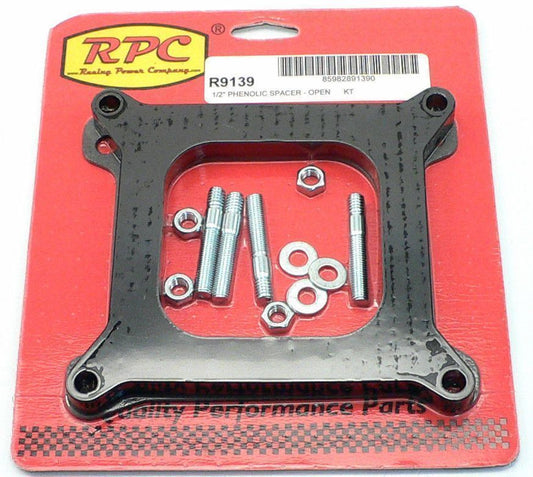 RPC RPCR9139 1/2" Phenolic Carburetor Spacer Kit Open Centre Holley/Afb 4Bbl