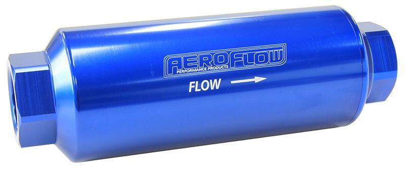 Aeroflow AF66-2043-40 Aeroflow Pro Filter 40 Micron Blue Female -12 ORB 2.4" x 7"