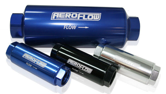 Aeroflow AF66-2043 Aeroflow Pro Filter 60 Micron Blue Female -12 ORB 2.4" x 7"