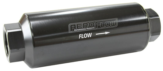 Aeroflow AF66-2043BLK-10 Aeroflow Pro Filter 10 Micron Black Female -12 ORB 2.4" x 7"