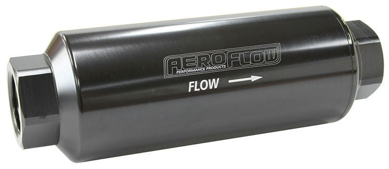 Aeroflow AF66-2043BLK-100 Aeroflow Pro Filter 100 Micronblack Female -12 ORB 2.4" x 7"