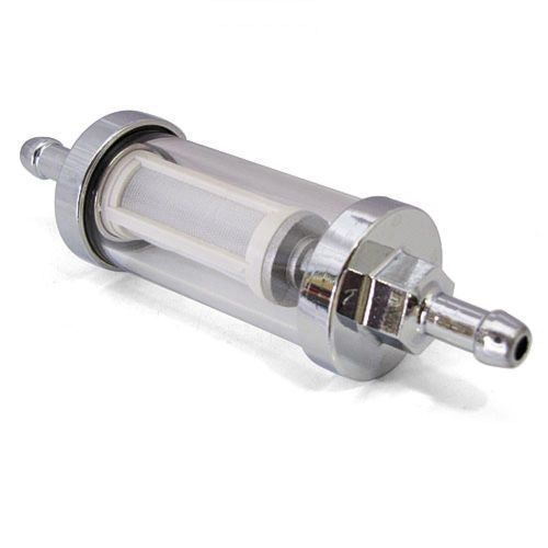 RPC RPCR9247 Glass/Chrome Fuel Filter w/ Replaceable Element 5/16" In/Out