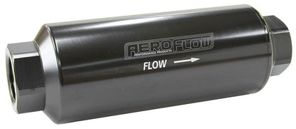 Aeroflow Performance Products AF66-2043BLK-40 Aeroflow Pro Filter 40 Micron Black Female -12 ORB 2.4" x 7"