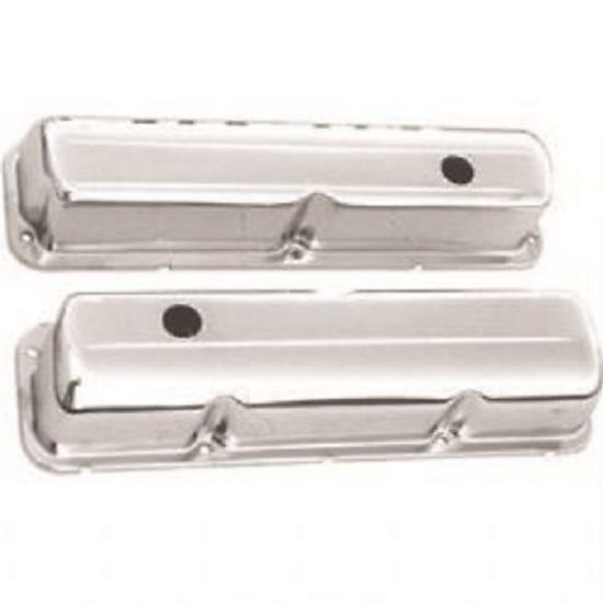 RPC RPCR9296 Tall Chrome Steel Valve Covers Baffled suit Ford BB 352-428Ci V8