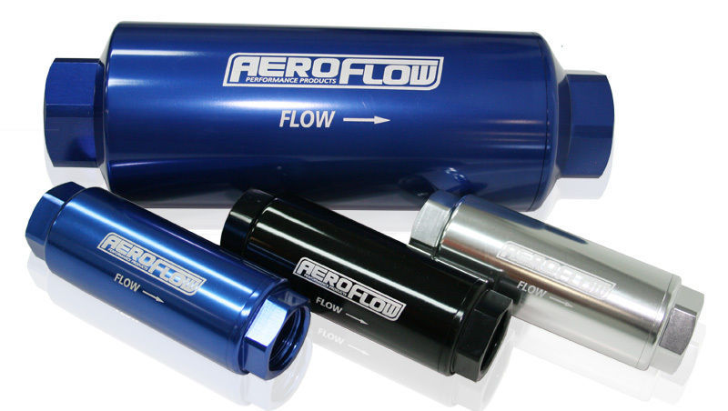 Aeroflow AF66-2043BLK Aeroflow Pro Filter 60 Micron Black Female -12 ORB 2.4" x 7"