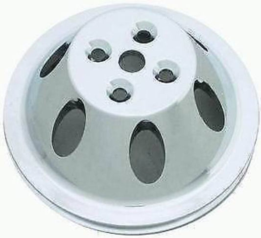 RPC RPCR9478POL Chev SB Polished Alloy Single V Water Pump Pulley Short