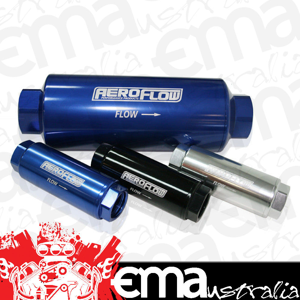 Aeroflow AF66-2043S Aeroflow Pro Filter 60 Micron Silver Female -12 ORB 2.4" x7"