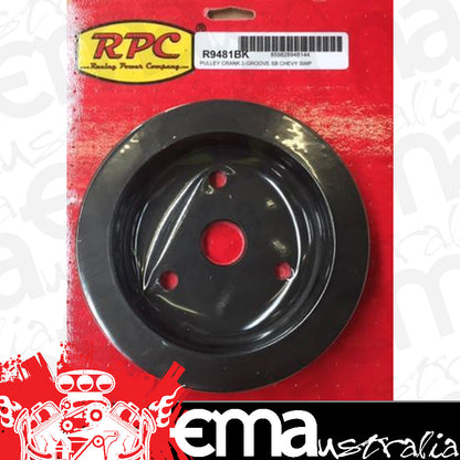 RPC | RPCR9481BK | RPC Black Double GroOve Crankshaft Pulley suit Short Pump Chev SB V8
