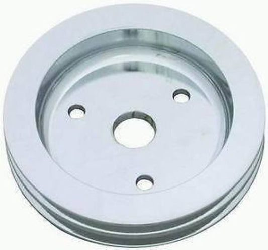 RPC RPCR9481POL Polished Alum. Chev SB Dbl GroOve Crank Short Pulley