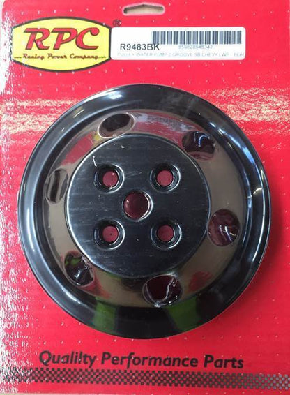 RPC | RPCR9483BK | RPC Black Water Pump Pulley Double GroOve suit Long Pump Chev SB V8