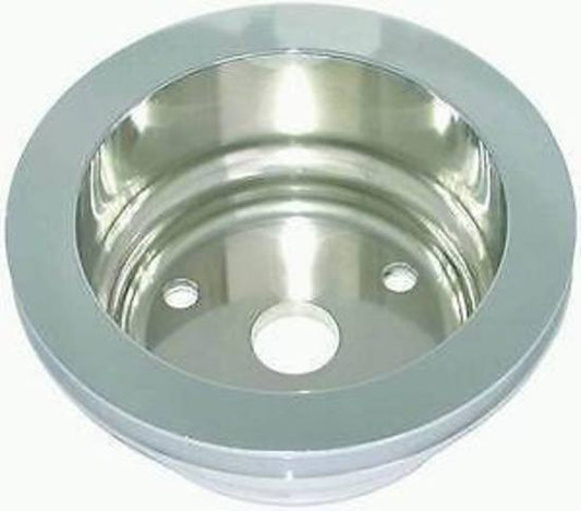 RPC RPCR9484POL Polished Crank Pulley Single V Chev SB Lwp