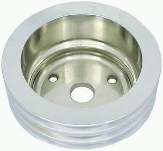 RPC RPCR9486POL Polished Alloy Triple V Crank Pulley Chev SB Long Water Pump