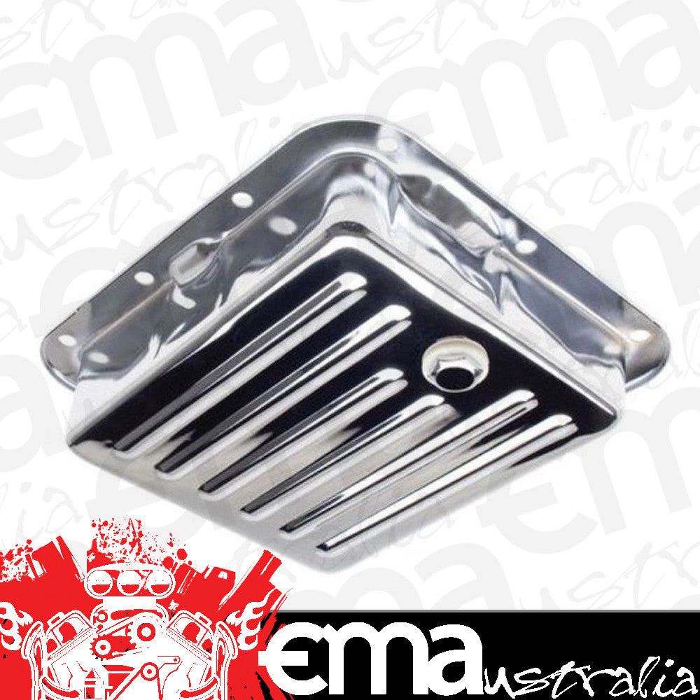 Ford C4 Automatic Transmission RPC Chrome Finned Stock Pan suit Racing Power Company (RPC) RPCR9531