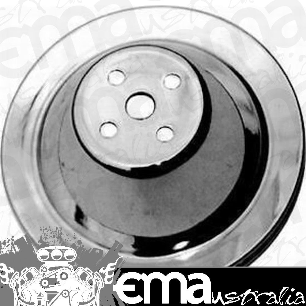 RPC RPCR9600 Chev 265-400 Chrome Steel Single V Short Water Pump Pulley