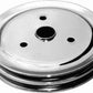 RPC RPCR9603 Chrome Steel Crankshaft Lower Pulley Double GroOve 7.30" Dia 1.75" Bolt Circle fits 1955-68 SB Chev 283-350 w/ Short Water Pump
