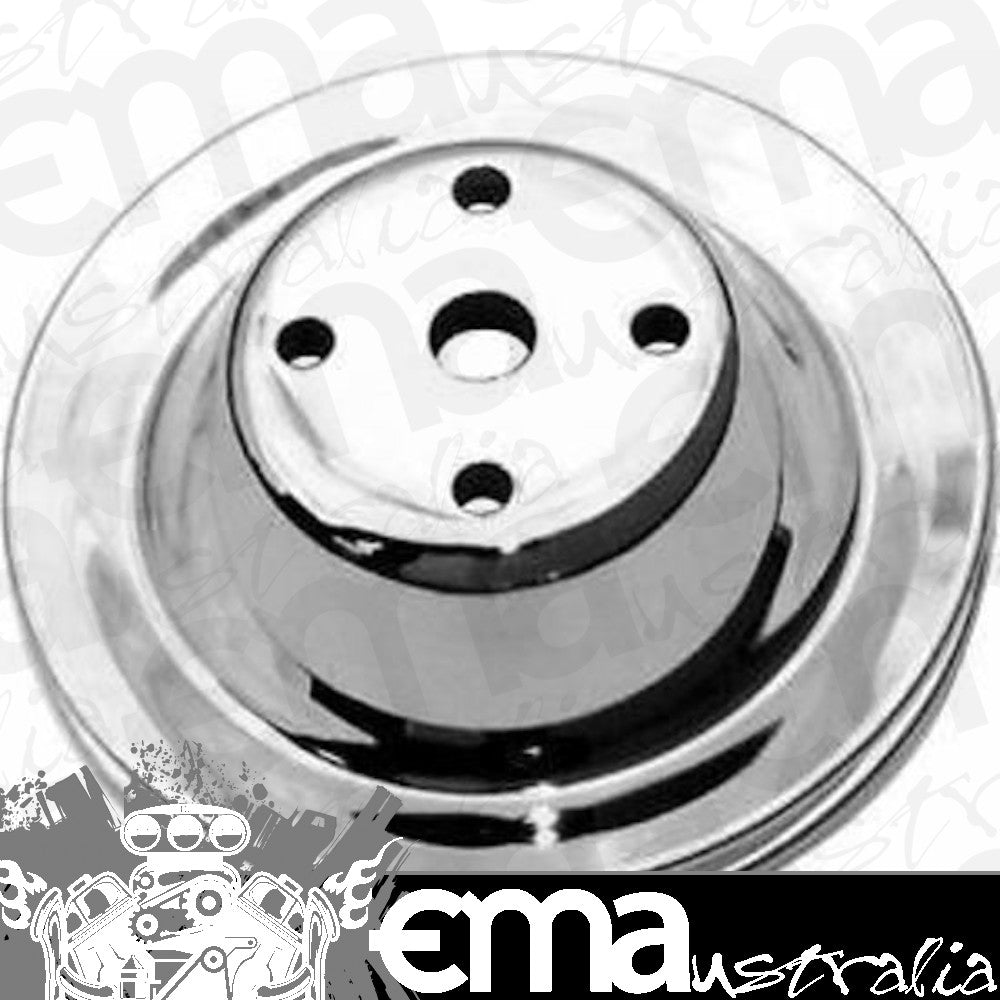 RPC | RPCR9604 | RPC Chrome Steel Single V Water Pump Pulley Chev SB 265-400 Long w/Pump