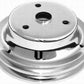 RPC RPCR9607 Chrome Steel Crankshaft Pulley Double GroOve 6.90" Dia 2.30" Bolt Circle fits 1969-85 SB Chev 283-350 w/ Long Water Pump