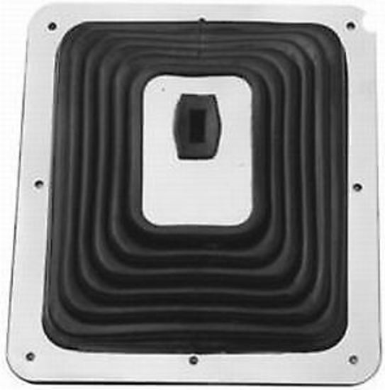 RPC RPCR9631 Large Rubber Shifter Boot w/ Chrome Plate 7-3/4" x 8-3/4"
