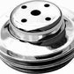 RPC RPCR9723 Chev BB 396-502 Chrome Steel Twin V Water Pump Pulley Long w/ Pump