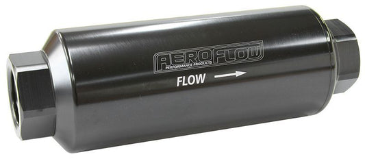 Aeroflow AF66-2044BLK-40 Aeroflow Pro Filter 40 Micron Black Female -12ORB 2" x 5.5"